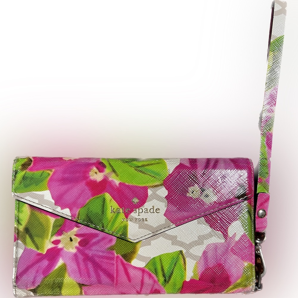 CLEARANCE 
Kate Spade Ettie New Bond Street Flo Coral Phone Wristlet